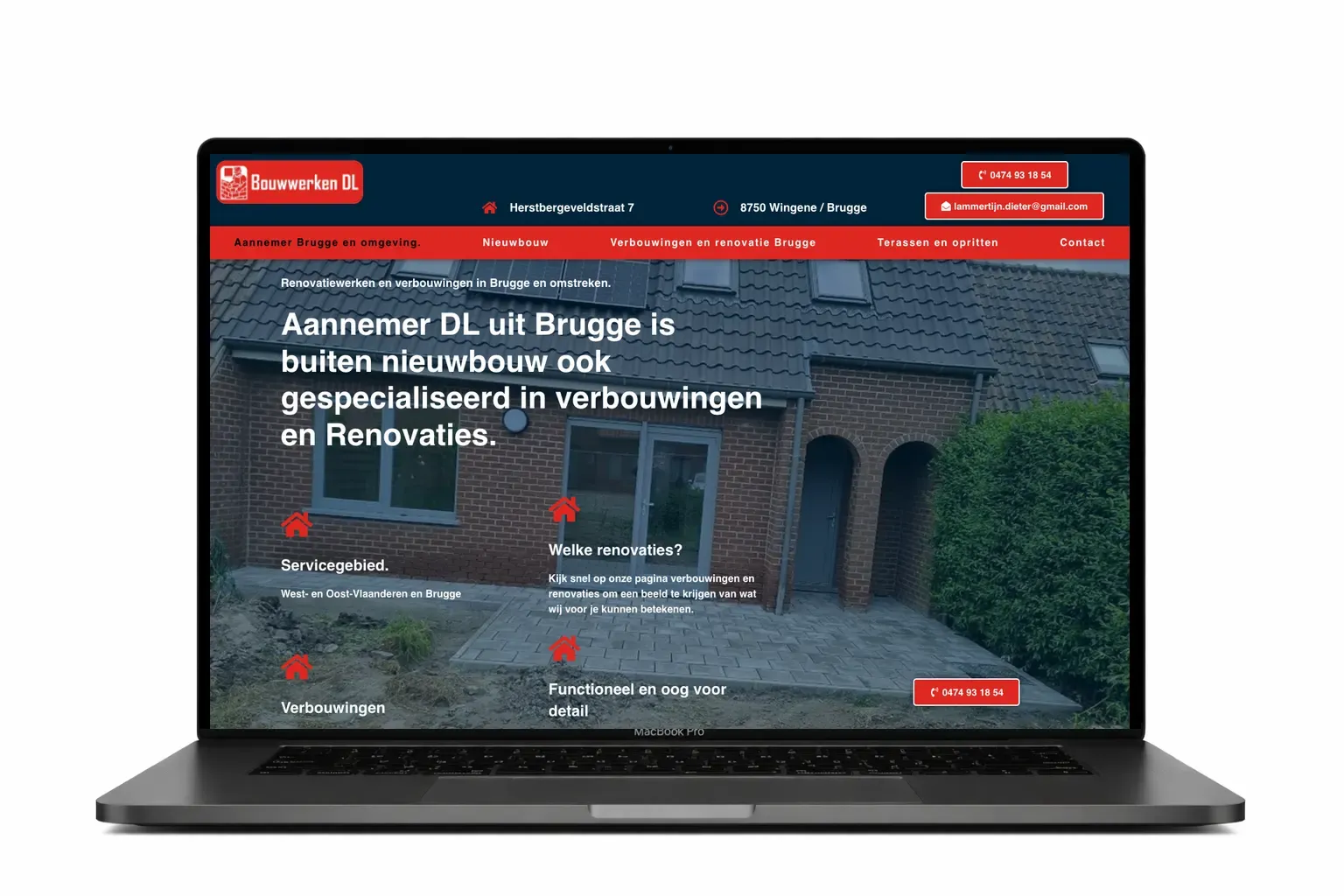 Website voor aannemer Brugge – Webdesigner Antwerpen – Webdesigner Antwerpen