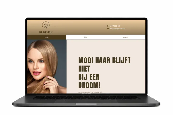 Website kapsalon-destudio.be — project van webdesigner Antwerpen