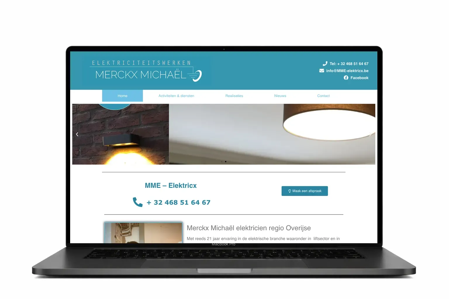 Website MME Elektricx elektricien – Webdesigner Antwerpen – Webdesigner Antwerpen