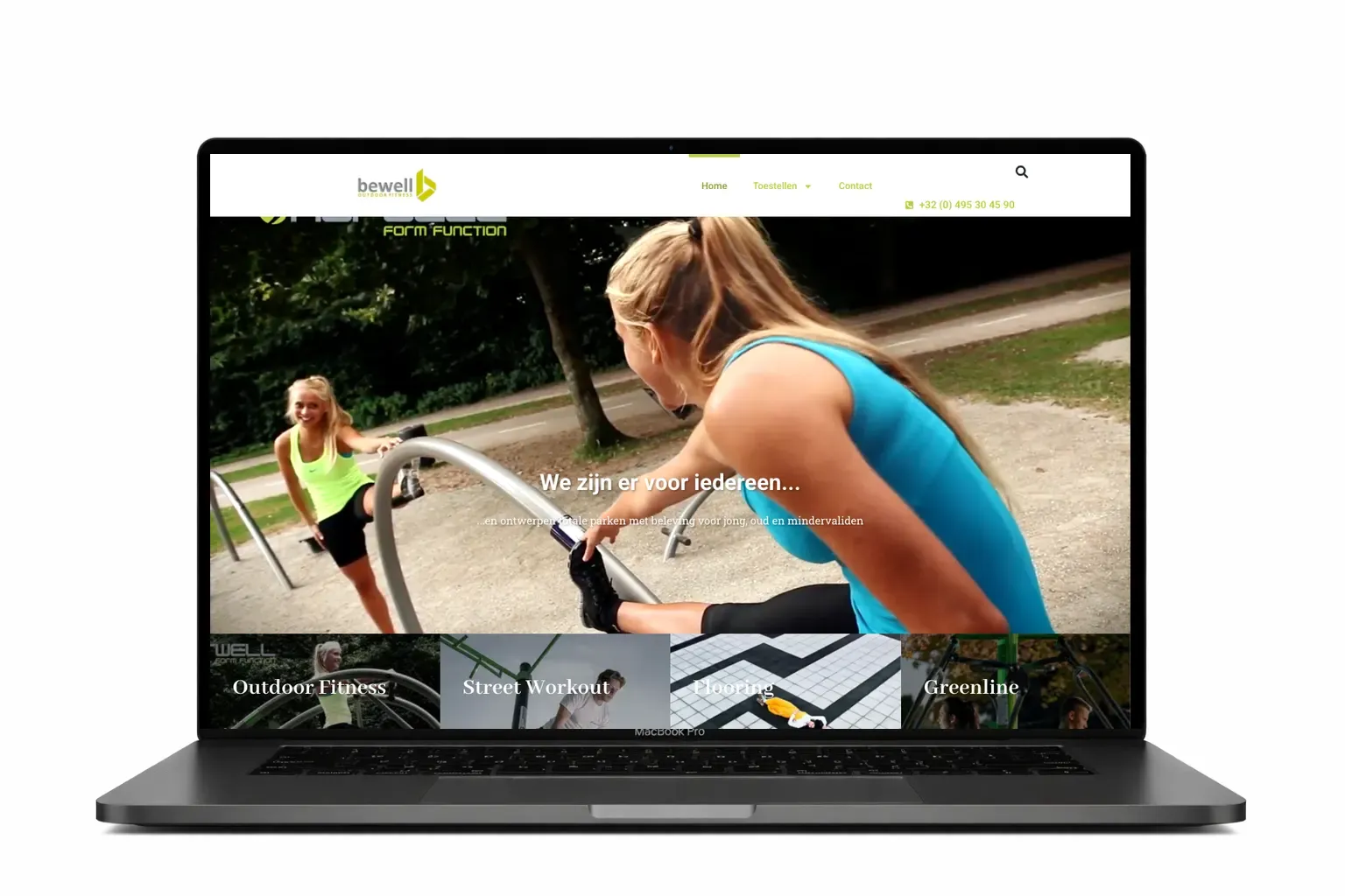 Website Outdoor Fitness Belgium – Webdesigner Antwerpen – Webdesigner Antwerpen