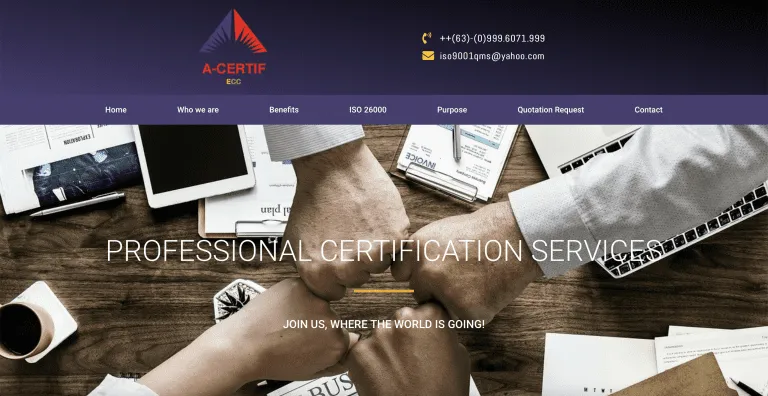 Nieuwe website A-Certif-ECC.com – Webdesigner Antwerpen – Webdesigner Antwerpen