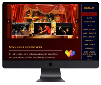 Website voor Circus entertainment – Webdesigner Antwerpen – Webdesigner Antwerpen