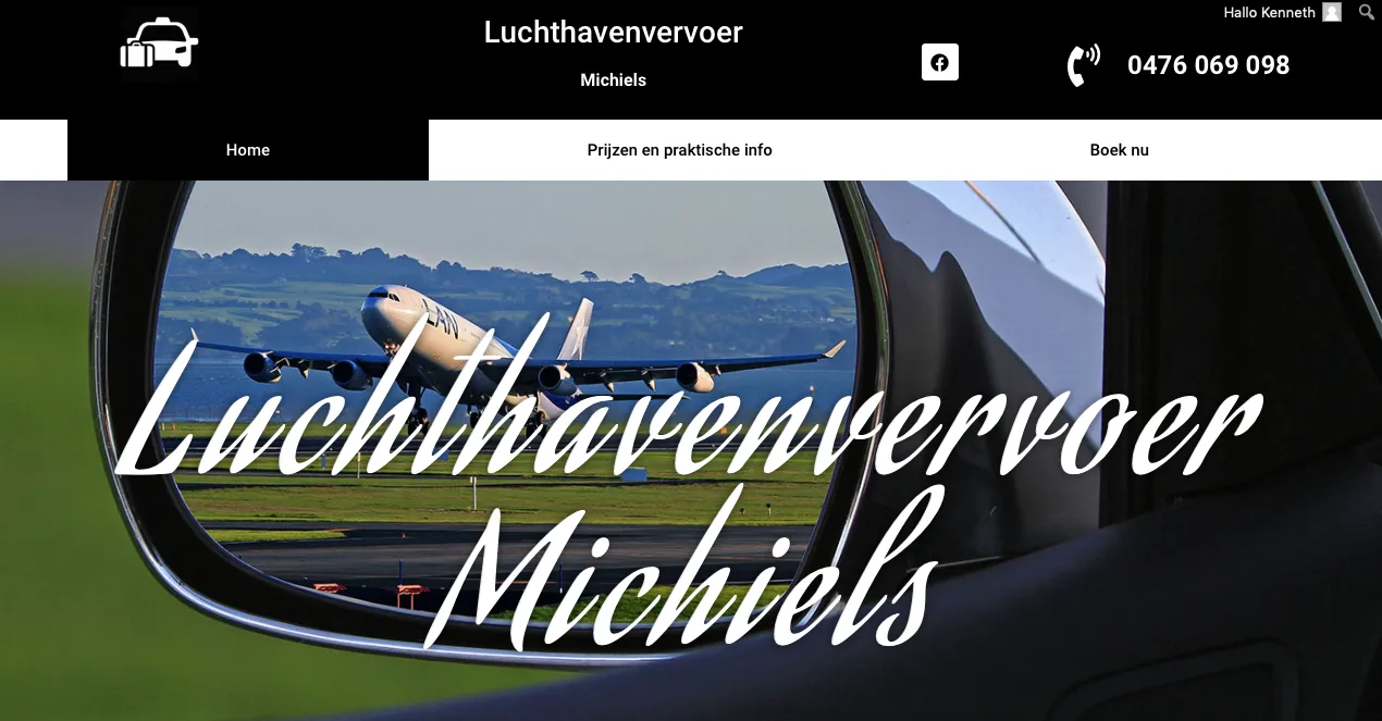 Nieuwe website Luchthavenvervoer Michiels Wommelgem – Webdesigner Antwerpen – Webdesigner Antwerpen