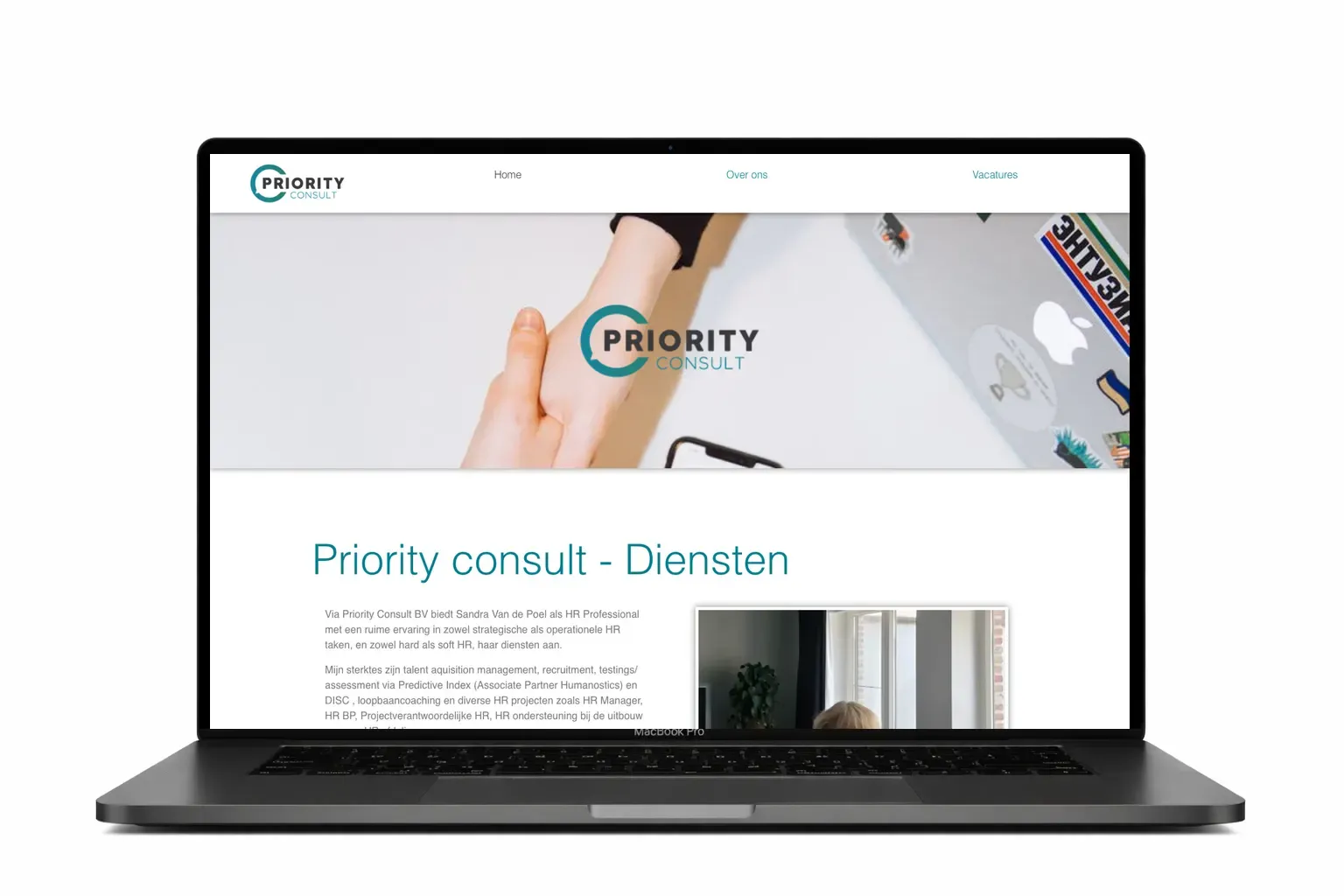 Professionele consultancywebsite gemaakt door webdesign bureau Antwerpen