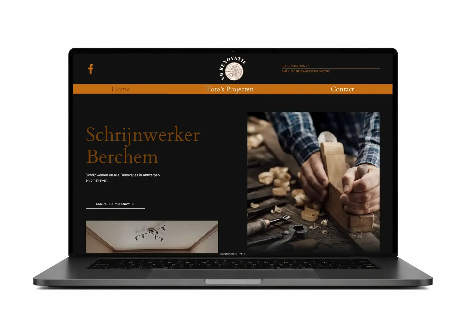 Bedrijfswebsite voor renovatiebedrijf ontwikkeld door webdesign bureau Antwerpen