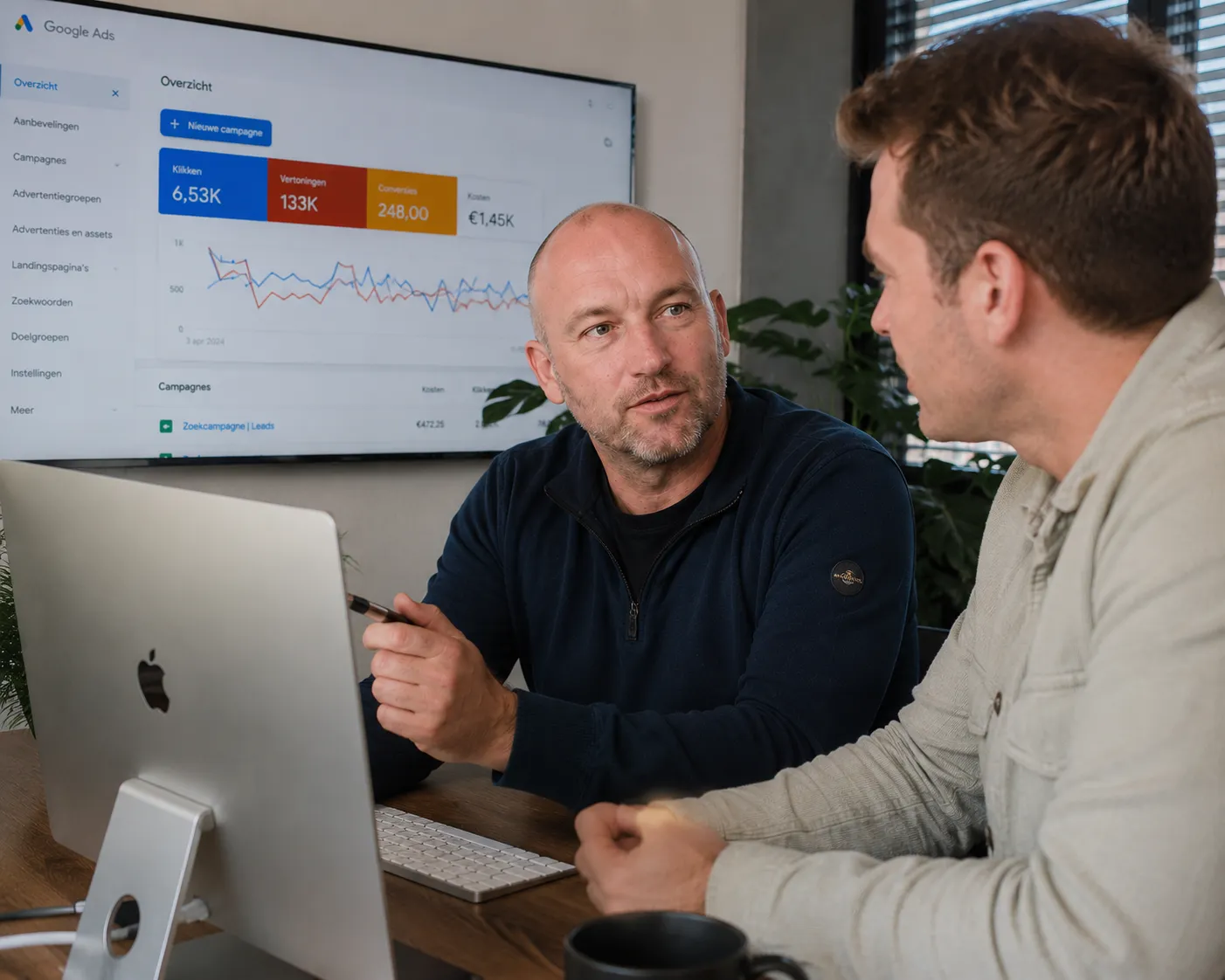 Google Ads campagne bespreken met klant – SEA specialist Antwerpen